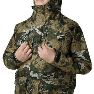 Nouvel arrivage Veste de randonnée imperméable coupe-vent imprimée personnalisée de haute qualité pour hommes Support en toile Style camouflage Vente en gros bon marché - Product Image 3