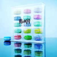 Boîte à macarons en plastique R-PET transparente personnalisée, boîte à blister pour le stockage de chocolats, de bonbons et de biscuits
