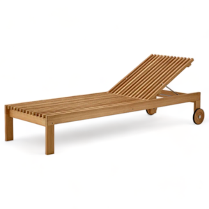 Luxe Teck Bois Patio Extérieur Chaise Longue Élégant Mobilier En Bois pour Jardin Plage Piscine Loisirs pour Cour Hôtel - Product Image 4