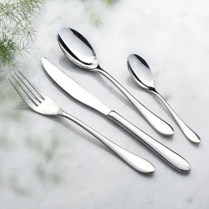 High Quality Stainless Steel Cutlery Set with Silver Handle <b>Mirror</b> Finished for Dining and Wedding <b>Tabletop</b> From India - Product Image 1