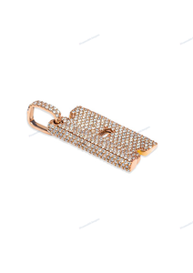 Sólido amarillo chapado en oro Hip Hop diseño completo Iced Out colgante VVS D Moissanite 925 Plata rapero hombres uso diario colgante joyería - Product Image 2