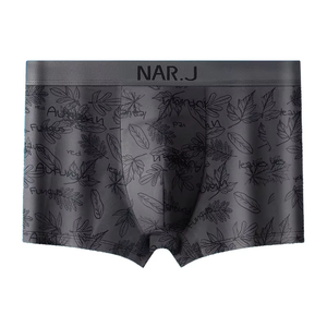 2025 New Men's mid-Rise <b>Boxer</b> <b>Shorts</b> 95% Cotton Seamless Breathable Antibacterial Printed Plain Design Knitted - Product Image 6