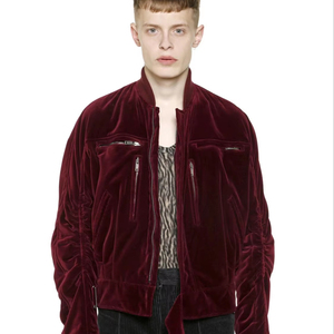 Customisable Reversible Woolen <b>Velvet</b> Bomber <b>Jackets</b> 100% Waterproof with Zipper Closure and Customised Embroidered Logos - Product Image 1