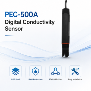 Analyseur de conductivité pour <span class=keywords><strong>piscine</strong></span> PEC-500A, électrode en verre et platine, plage 0-20uS/cm, capteur numérique RS485 Modbus IP68 pour l'eau - Product Image 5