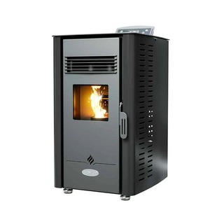 Poêle à granulés de bois moderne autoportant 8KW en acier avec télécommande pour chauffage intérieur de salon - Product Image 3