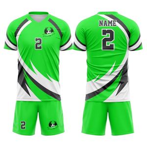 เสื้อฟุตบอลสำหรับผู้ชายเสื้อฟุตบอลแบบสั่งทำชุดฟุตบอลแบบระเหิด100% ผ้าโพลีเอสเตอร์ - Product Image 1