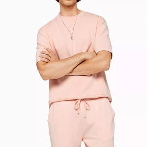 Vente en gros de shorts lourds personnalisés Chemises respirantes à épaules tombantes Tenues 2 pièces décontractées Survêtements d'été décontractés - Product Image 1