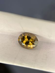 พลอยเพทายสีทองธรรมชาติทรงรีเจียระไนสำหรับทำเครื่องประดับ - Product Image 4