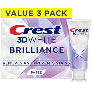 Crest 3-D White Brilliance Vibrant Peppermint Pasta de dientes blanqueadora, paquete de 3 de 4,6 oz, pasta de dientes con fluoruro anticavidad - Product Image 4