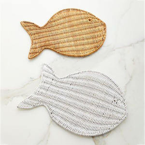 Napperon Boho rond en rotin acceptable OEM Plaque de chargeur en osier écologique Offre Spéciale bas quantité minimale de commande - Product Image 2