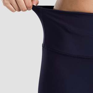 Leggings de yoga bleu marine ajustés en maille fluide avec effet push-up et motif strass, taille 3XL, en Spandex et Nylon - Product Image 6