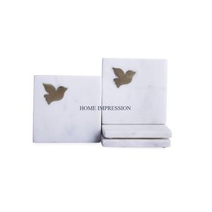 Fancy Top Selling Sparrow Designing <b>Table</b> Top <b>Placements</b> Coasters Set of 4 White Marble Square <b>Table</b> Decor Pads and <b>Mats</b> Sale - Product Image 1