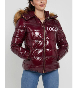 Custom Winter Design Faux Fur <b>Women</b> Overcoat High Shinning Version Polyester Lining Cotton Filling Thermal Padded <b>Jacket</b> - Product Image 4