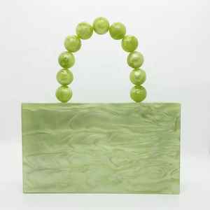 Sac à main de soirée en résine pour femme, pochette imitation perle plaquée or, luxe, papillon, charme solide, pochette complète, mariage pour femme - Product Image 3