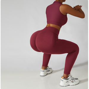 Marque privée personnalisée Leggings d'entraînement taille haute sans couture ultra doux pour femmes pantalon de yoga contrôle du ventre - Product Image 5
