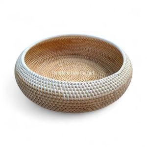 Handmade Natural Rattan <b>Tray</b> For Serving Food And Decorative <b>Table</b> Use From Vietnam - Product Image 3