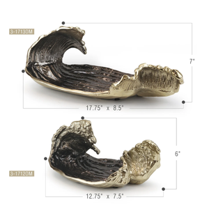 Tazón de escultura de metal de latón AK en Juego de 2 cuencos personalizados con acabado antiguo dorado para decoración de hotel y restaurante - Product Image 3