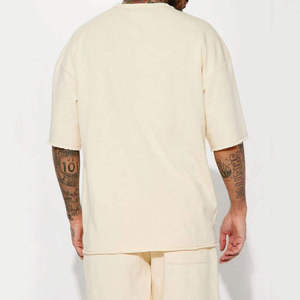 Custom Wholesale OEM Men Lounge Summer <b>Set</b> Manufacturer Supplier Cotton 180 GSM Private Label Bulk Production - Product Image 6
