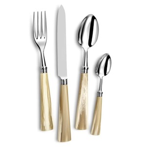 Poignée en laiton couleur argent plaqué fini en acier inoxydable couverts couverts utilisés pour la maison mariage café usage quotidien ensemble de 4 produits - Product Image 5