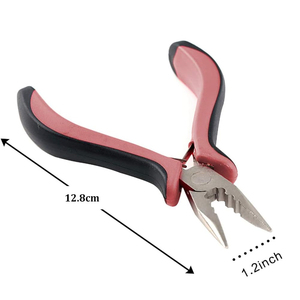 Pince à ruban adhésif pour extensions de cheveux Pince à ruban adhésif en acier inoxydable à revêtement de couleur Pince à pointe plate pour extensions de cheveux - Product Image 6