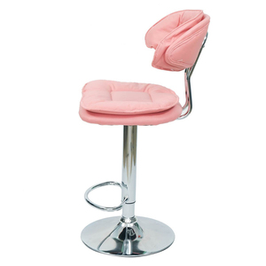 GAKJB-675 Contemporary <b>Bar</b> <b>Stool</b> with <b>Adjustable</b> Height Faux Leather Cushion Simple Design for Farmhouse or <b>Bar</b> Use - Product Image 4