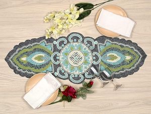 Christmas Decorative and Leaves Design <b>Beaded</b> Runner <b>Placemat</b> Dining Table Fancy Mat Handmade Decorative Runners for Wedding - Product Image 4