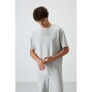 Camiseta Oversize de Hombre con Textura Gruesa, 100% Algodón, Tejido Jersey Estampado - 88364 - Product Image 3