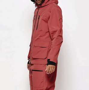 Último diseño Trajes de esquí para hombre con diseño de panel verde y blanco Mono de esquí de alta calidad Impermeable Ropa de snowboard de una pieza - Product Image 5