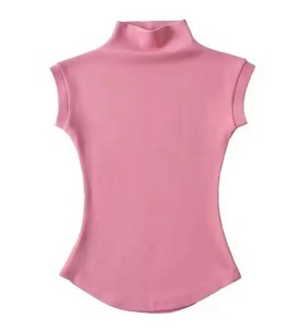 Camisetas sólidas sin mangas de verano para mujer, nuevos jerséis informales ajustados para ropa de calle, básicos tejidos a mano - Product Image 5