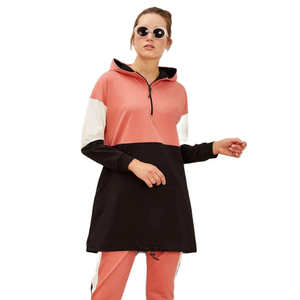 Vente flash, ensemble pantalon deux pièces en coton de haute qualité, personnalisable, nouvelle mode, style sportif, survêtement islamique musulman pour femmes, grande taille - Product Image 1