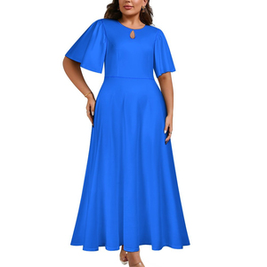 Camiseta Casual playa bolsillos de talla grande Swing suelto nuevo estilo verano señoras Oficina vestido Color sólido lápiz vestidos ropa - Product Image 2