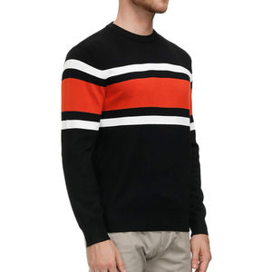 Qualité supérieure Logo personnalisé col rond hommes chandails tenue décontracté hiver utilisation en plein air hommes pull tricoté en bas quantité minimale de commande - Product Image 3