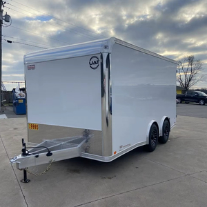 New Enclose <b>Trailer</b> 8.5x16 11.4K Aluminum Enclosed <b>Cargo</b> <b>Trailer</b> with White Out Package 2001-3000kg Payload Pewter for Sale - Product Image 1