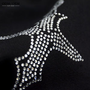 Sweat à capuche unisexe surdimensionné à fermeture éclair intégrale, en polaire épaisse, avec logo personnalisé en strass, broderie, 100% coton, écologique, OEM - Product Image 3