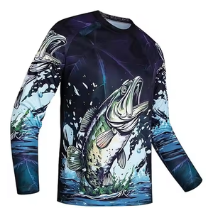เสื้อตกปลาแขนยาวดูดซับความชื้น UV เสื้อกันแดดกันน้ำแห้งเร็วสั่งติดฉลากได้ตามต้องการ - Product Image 5