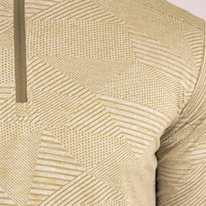 Vêtements de sport d'entraînement en plein air personnalisés: Slim Fit 1/4 Zip Long Sleeve Jogging Chemise de gymnastique de compression pour hommes - Product Image 4