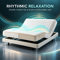 Matelas intelligent de luxe, matelas de lit électrique réglable avec système de mouvement, technologie de mousse à mémoire de forme, usine OEM