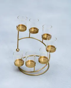 Unique Design Brass <b>Tealight</b> <b>Candle</b> Holder with Multiple Holders for Festive Celebrations for Export Price - Product Image 6