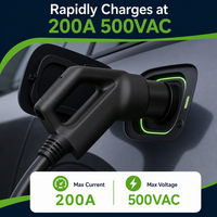Adaptateur de charge EV DC Type 2 vers NACS 150A 500V IP54 à contacts argentés, vente en gros, direct usine pour l'alimentation des flottes