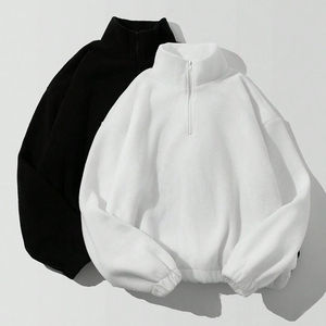 Servicio OEM, Sudaderas de Manga Larga con Media Cremallera para Hombre, 100% Algodón, Estampadas con Serigrafía y Bordado, Colores Personalizados, Secado Rápido - Product Image 1