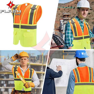 Chaleco de Seguridad Protector para Trabajo en Exteriores, con Bolsillos para Herramientas, Alta Visibilidad, Reflectante, ANSI Clase 1, Impermeable, con Logotipo Personalizado - Product Image 6
