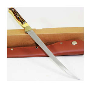 Cuchillo de Pesca Personalizado Hecho a Mano Jexmoo, Cuchillo para Filetear con Hoja de Acero Inoxidable y Funda de Cuero, Regalo para Pescadores - Product Image 5