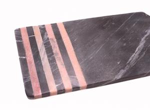 Planche à découper ronde blanche et grise Plateau de cuisine moderne élégant Idéal pour couper l'affichage de service Cadeaux durables et élégants - Product Image 2