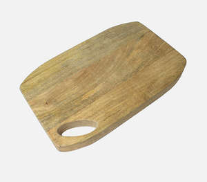 Tabla de Cortar Rectangular de Madera de Mango con Bordes Redondeados y Mango Ovalado, Bloque de Cortar Duradero para Cocina, para Carne y Verduras - Product Image 5