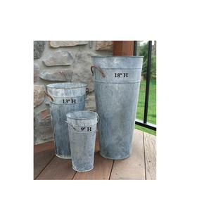 Fabricants de jardinières modernes en métal galvanisé au meilleur prix Énorme seau à fleurs pour décoration intérieure et extérieure - Product Image 1