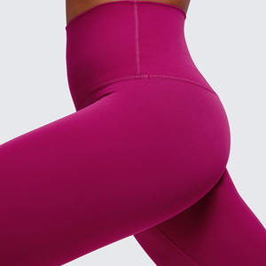 Pantalones de Yoga de cintura elástica de alta demanda para mujer, mallas sólidas transpirables suaves de estilo único, servicio OEM al por mayor, superventas - Product Image 4