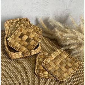2024 Creative Handmade Natural Woven Jute Coasters <b>Placemats</b> Heat Resistant Round <b>Placemats</b> for Table Wholesale Custom - Product Image 6