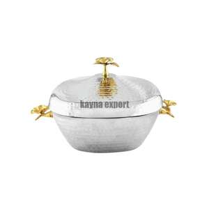 หม้อเหล็กที่อุ่นอาหารเสิร์ฟอาหารสองโทนแฟนซี - Product Image 4