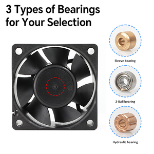 CoolCox 6025電気DCブラシレスアキシャルファン5V-24V 12V 60x60x25mmコンバーター調理器 & 3DプリンターOEM/ODMカスタマイズ可能 - Product Image 3