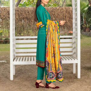 Ensemble de 3 pièces semi-cousu pour femmes, shalwar kameez dupatta prêt à porter, shalwar kameez dupatta pour femmes - Product Image 3